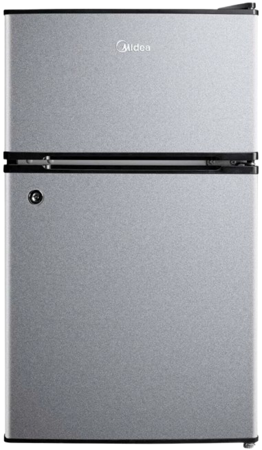 Midea Double Door Bar 87 L Compact Refrigerator (Silver)